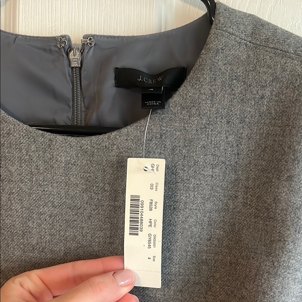 NWT JCrew Gray Sleeveless Dress - Picture 3 of 3